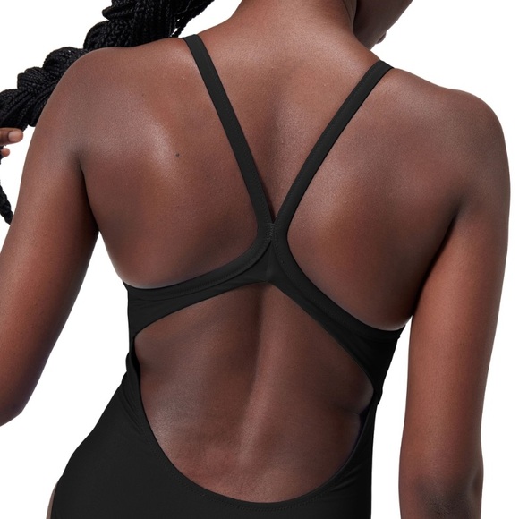 NWT** SPEEDO SIS ColorBlock Racerback One Piece Swimsuit | L | Black - Picture 3 of 14